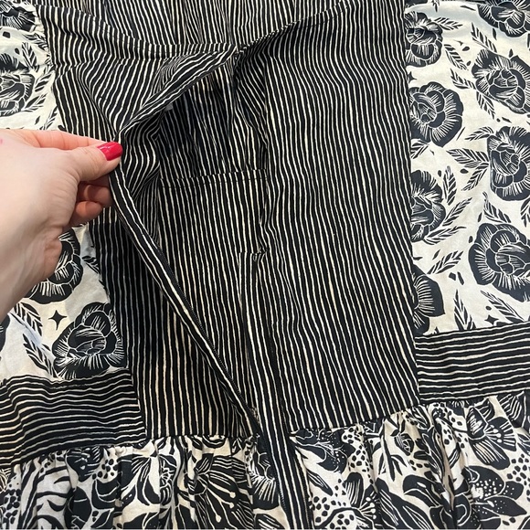 Anthropologie Blooming Print Adrienne Flounced Cotton Midi Dress - Picture 7 of 15